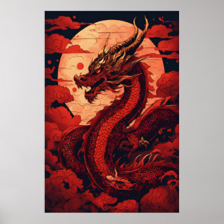 Póster Majestuoso Tyrannosaurus Rex Rugiendo en la Prehis