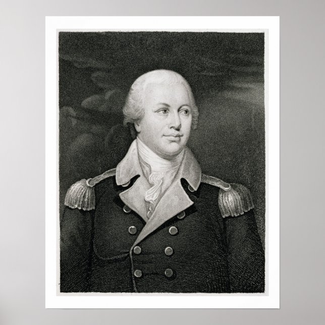 Póster Major General Nathaniel Greene (1742-86), engraved (Frente)