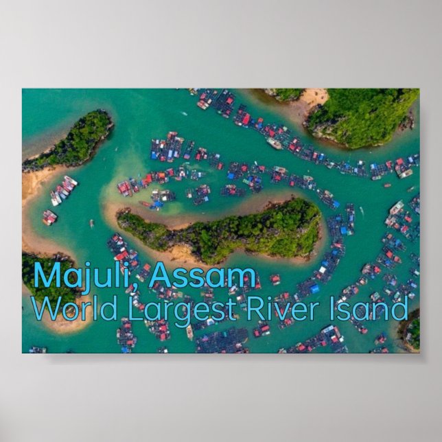 Póster Majuli: La isla más grande del río en Assam - (Frente)