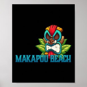 Póster Makapuu Beach Tiki - Playas de Hawái