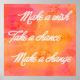 Póster Make a Change Art Poster