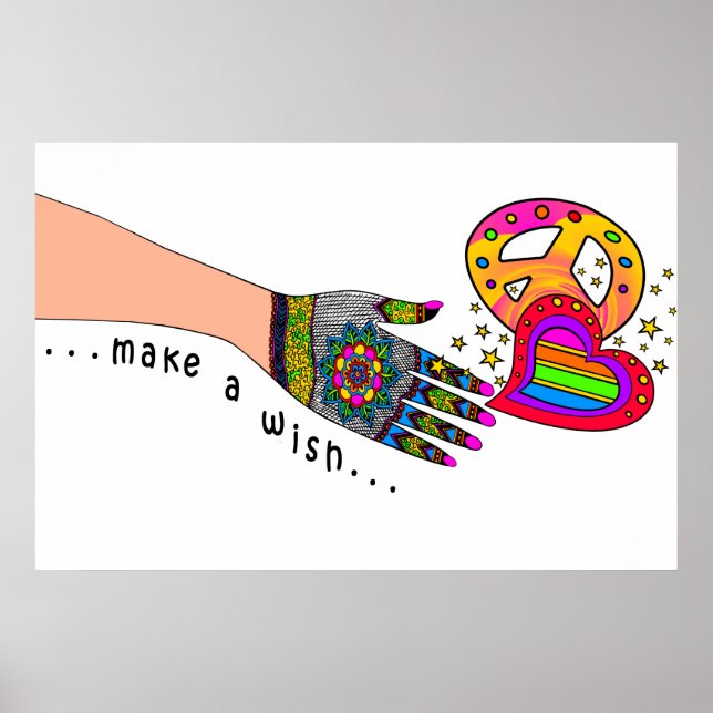 Póster Make A Wish For Peace And Love (Frente)