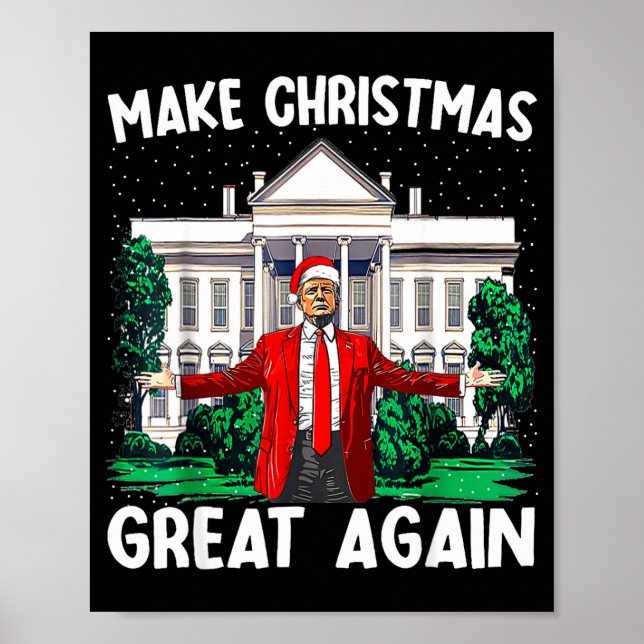 Póster Make Christmas Great Again Xmas Funny Trump Pajama (Frente)