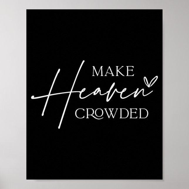 Póster Make Heaven Crowded Cross - Minimalist Christian R (Frente)
