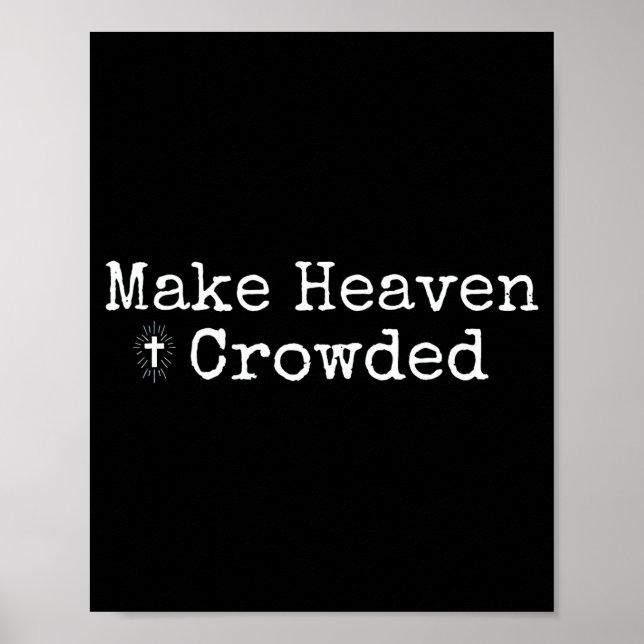 Póster Make Heaven Crowded Cross - Minimalist Christian R (Frente)