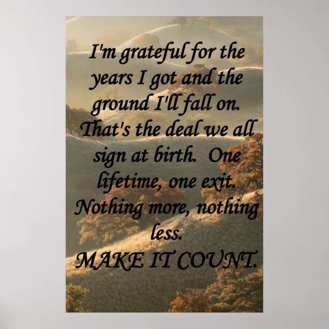 Póster Make It Count (Frente)