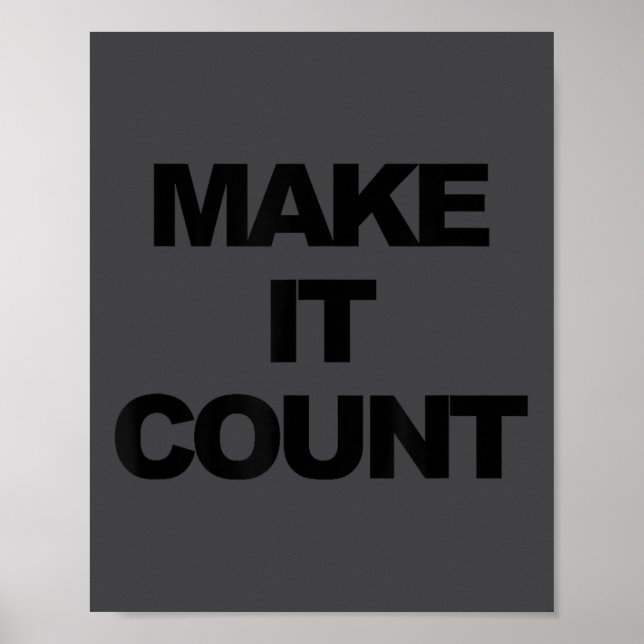 Póster Make It Count Motivational  (Frente)