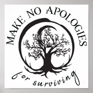 Póster Make No Apologies For Surviving Print