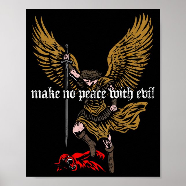 Póster Make No Peace With Evil Archangel Michael Design ( (Frente)