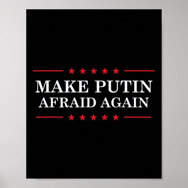 Póster Make Putin Afraid Again - Support Ukraine And Stop (Frente)