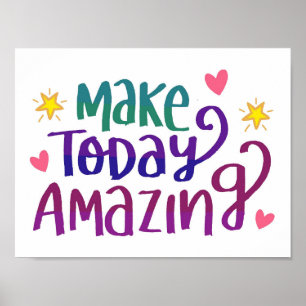 Póster Make Today Amazing  - postivity poster