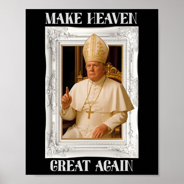 Póster Make Vatican Great Again Funny Pope Trump Retro Ch (Frente)