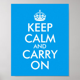 Póster Make Your Own Azure Blue Keep Calm and Carry On