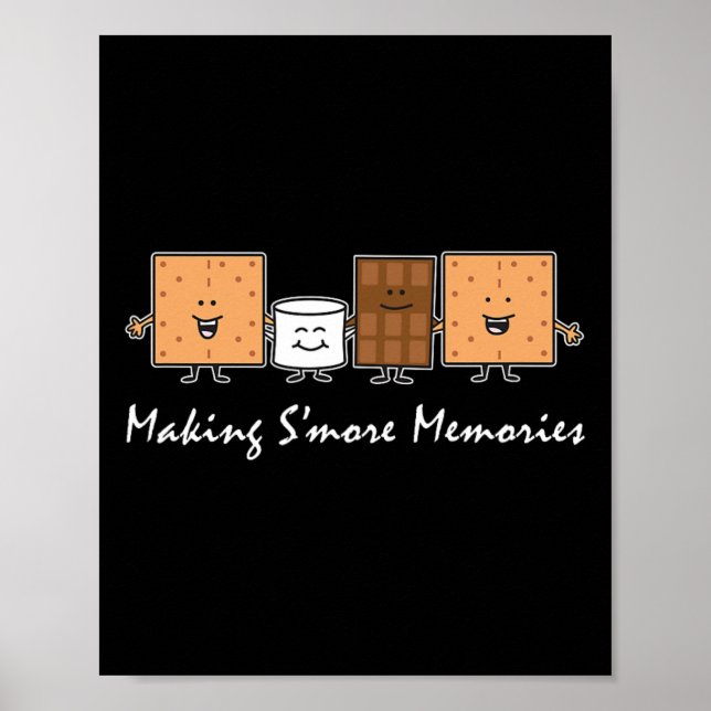 Póster Making Smore Memories Camping Campfire Smores Cart (Frente)