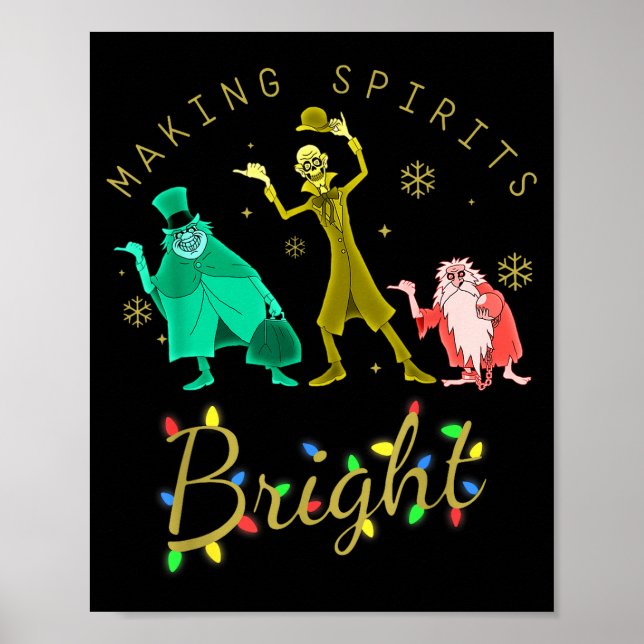 Póster Making Srits Bright Christmas Retro Groovy Christm (Frente)