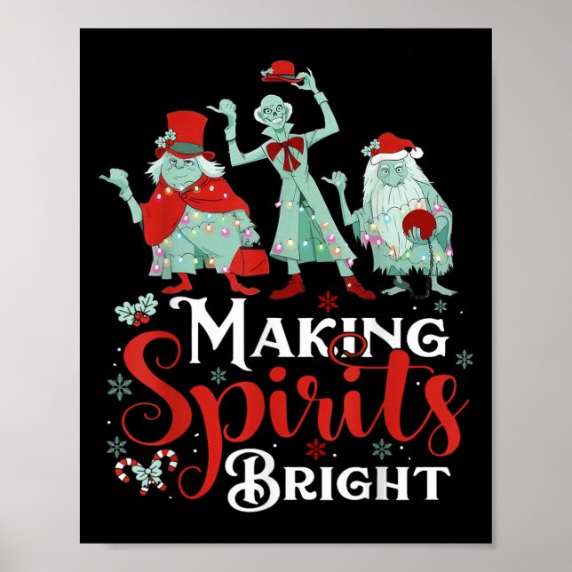 Póster Making Srits Bright Funny Retro Ghost Christmas Co (Frente)