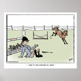 Póster Mal colocado mi caballo