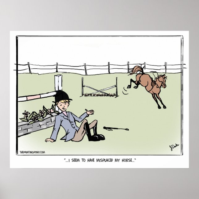 Póster Mal colocado mi caballo (Frente)