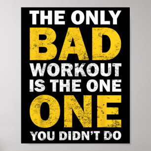 Póster Mal Entrenamiento - Frase Inspiradora de Fisicocul
