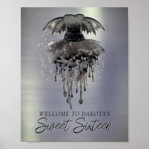 Póster Mal juego de hadas   Sheen de Rock Vampy Negro Gót