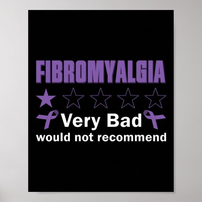 Póster Mal No Recomendaría Fibromialgia Awareness Mon (Frente)