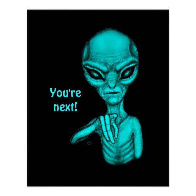 Póster ¡Mala Alien, eres la siguiente! (Anverso)