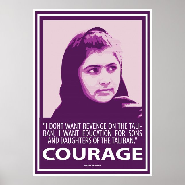 Póster Malala - Foto de Courage (serie púrpura) (Frente)