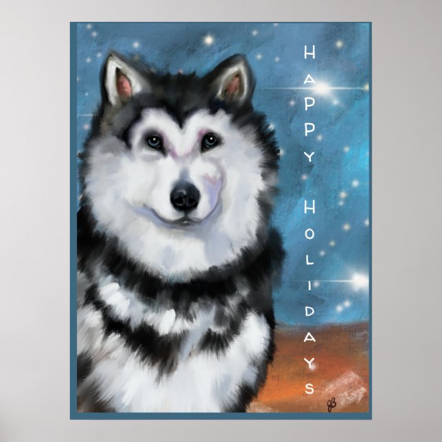 Póster Malamute de Alaska (Frente)