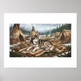 Póster Malamute Nativo