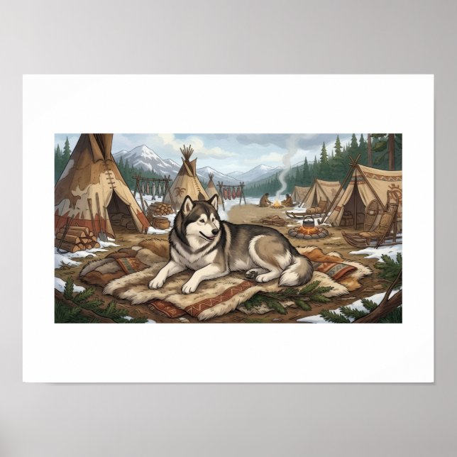 Póster Malamute Nativo   (Frente)