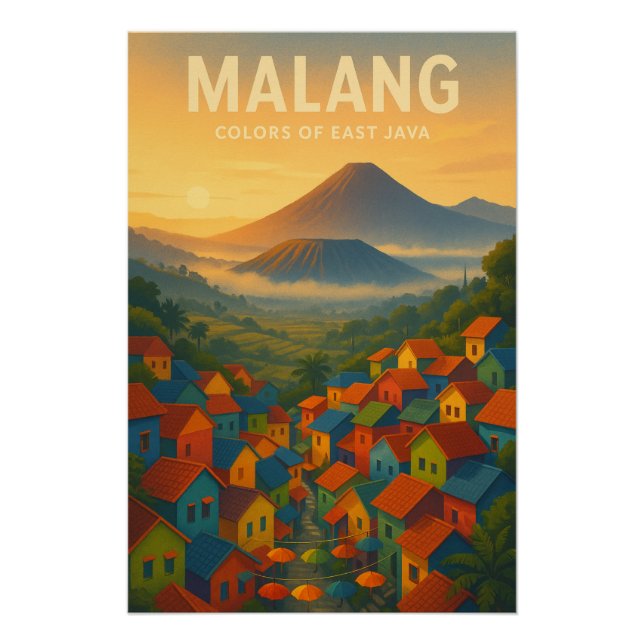 Póster ‘MALANG – Colores de Java Oriental’ (Anverso)