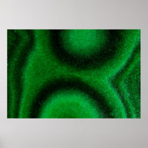 Póster Malaquita circular verde