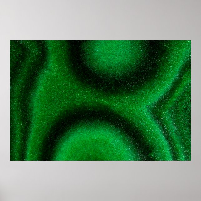 Póster Malaquita circular verde (Frente)