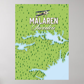 Póster Mälaren Suecia