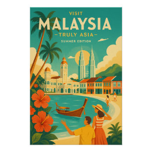 Póster Malasia – Verdaderamente Asia Edición Verano