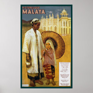 Póster Malaya pintoresca