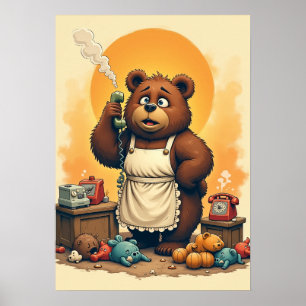 Póster Maldita sea mamá Pegatina de padre frustrado Caos 