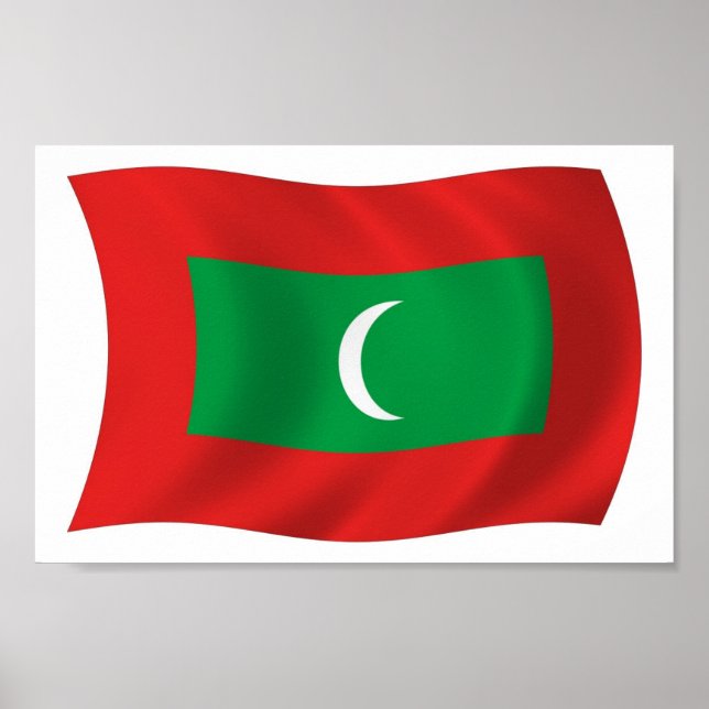 Póster Maldives Flag Poster Print (Frente)