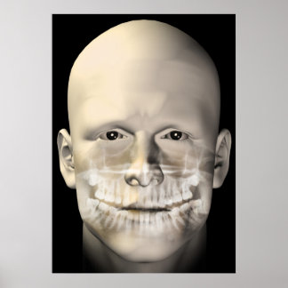 Póster male dental scan poster