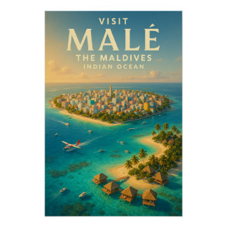 Póster Malé – El corazón de las Maldivas