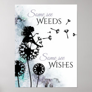 Póster Malezas y deseos ~ Hadas y Dandelion