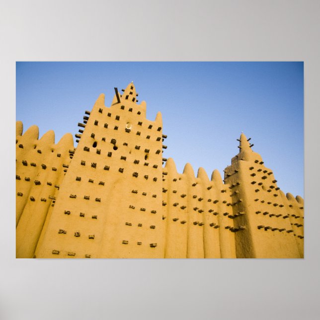 Póster Mali, Djenne. Gran Mezquita (Frente)