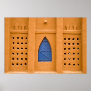 Póster Mali, Segou. Edificio tradicional de ladrillo de b