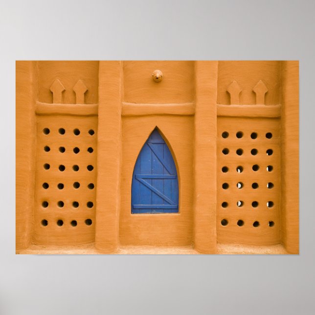 Póster Mali, Segou. Edificio tradicional de ladrillo de b (Frente)