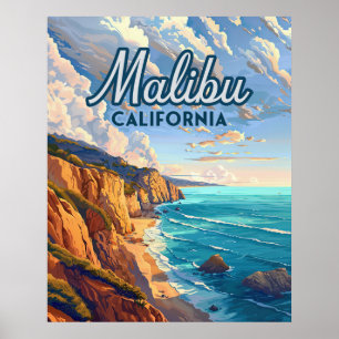 Póster Malibu California Los Angeles El Matador Beach