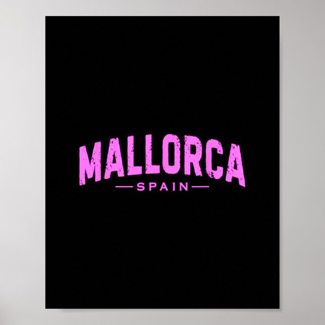 Póster Mallorca Spain Balearic Islands Vacation Summer Be (Frente)