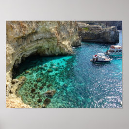 Póster Malta Agua Turquesa de la Laguna Azul Comino