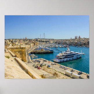 Póster Malta Birgu Waterfront Fort St. Angelo Vittoriosa