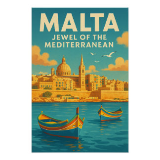 PÓSTER MALTA – JEWEL OF THE MEDITERRANEAN