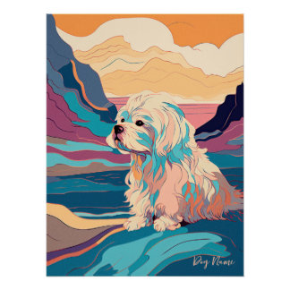 Póster Maltese Dog 004 - Bruno Pokopen